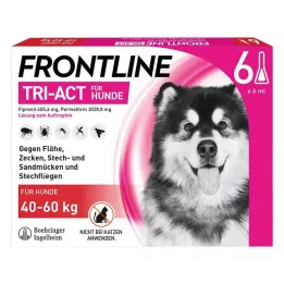 FRONTLINE Tri-Act-liuos tiputteluun koirille 40-60kg, 6 kpl