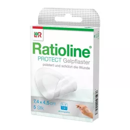 RATIOLINE suojageelilaastari 4,5x7,4 cm, 5 kpl