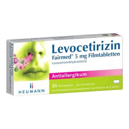 Levocetirizine Fairmed 5 mg kalvopäällysteiset tabletit (20 kpl)