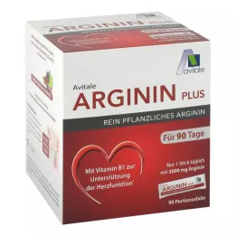 ARGININ PLUS B1+B6+B12-vitamiini+foolihappotikut, 90 x 5,9 g