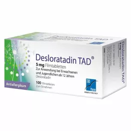 DESLORATADIN TAD 5 mg kalvopäällysteiset tabletit, 100 kpl