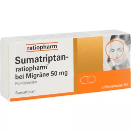 Sumatriptaani-ratiopharm migreenille 50 mg film-vedetty., 2 kpl