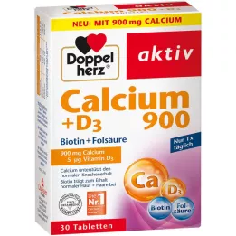 DOPPELHERZ Kalsium 900+D3 -tabletit, 30 kpl