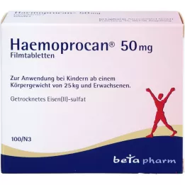 HAEMOPROCAN 50 mg kalvopäällysteiset tabletit, 100 kpl