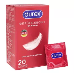 DUREX Gefühlsecht classic kondomit, 20 kpl