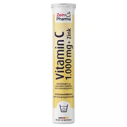 VITAMIN C 1000 mg+sinkki poretabletit, 20 kpl