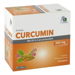 Kurkumiini 500 mg 95 % kurkuminoideja + piperiinikapselit, 180 kpl