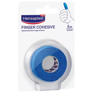 HANSAPLAST Itseliimautuva sormiside 2,5 cm x 5 m sininen, 1 kpl HANSAPLAST Itseliimautuva sormiside 2,5 cm x 5 m sininen, 1 kpl