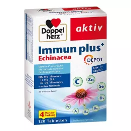 DOPPELHERZ Immun plus Echinacea Depot -tabletit, 120 kpl