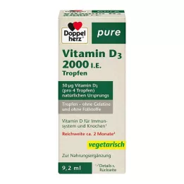 DOPPELHERZ D3-vitamiini 2000 I.E. puhdasta tippaa, 9,2 ml