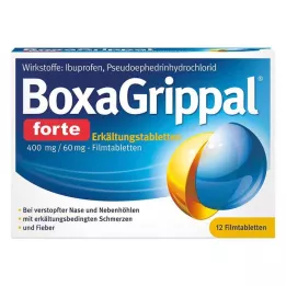 BOXAGRIPPAL Forte kylmätabletti. 400 mg/60 mg FTA, 12 kpl