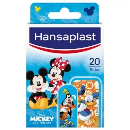 HANSAPLAST Lasten kipsinauhat Mikki &amp; Friends, 20 kpl
