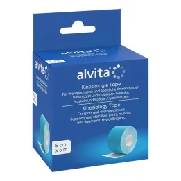 Alvita Kinesiology Teippi 5 cmx5 m sininen, 1 kpl