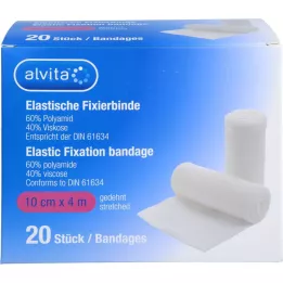 ALVITA elastinen kiinnitysside 10 cmx4 m, 20 kpl