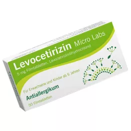 LEVOCETIRIZIN Micro Labs 5 mg kalvopäällysteiset tabletit, 50 kpl