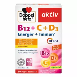 DOPPELHERZ B12+C+D3 Depot aktiivitabletit, 30 kpl