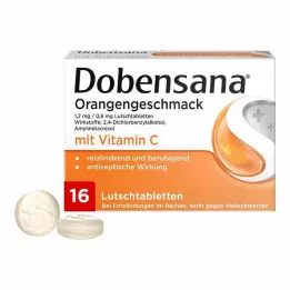 DOBENSANA Appelsiinin makuiset 1,2 mg/0,6 mg imeskelytabletit, 16 kpl
