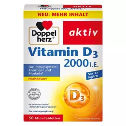 DOPPELHERZ D3-vitamiini 2000 I.E. tabletit, 50 kpl