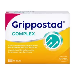 GRIPPOSTAD Monimutkainen ASS/Pseudoeph.500/30 mg Oranssi, 10 kpl