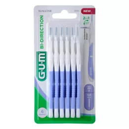 GUM Bi-Direction Interdentalb.0,6 mm vaaleansininen, 6 kpl