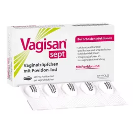 VAGISAN sept emättimen peräpuikot povidoni-jodilla, 5 kpl