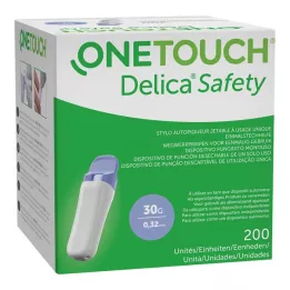 ONE TOUCH Delica Safety kertakäyttöinen lansettilaite 30 G, 200 kpl