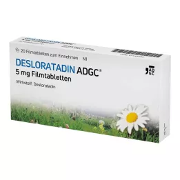 DESLORATADIN ADGC 5 mg kalvopäällysteiset tabletit, 20 kpl