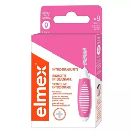 ELMEX Hampaidenväliset harjat ISO koko 0 0,4 mm pinkki, 8 kpl