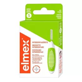 ELMEX Interdental -harjat ISO Gr.5 0,8 mm vihreä, 8 kpl