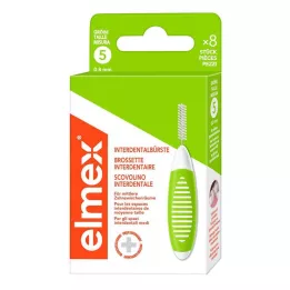 ELMEX Hampaidenväliset harjat ISO koko 5 0,8 mm vihreä, 8 kpl