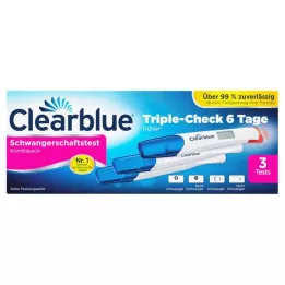 CLEARBLUE Raskaustesti TripleCheck ultra-aikaisin, 3 kpl
