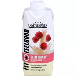 LAYENBERGER Fit+Feelgood Slim Shake Vadelma-Vanilja, 330 ml