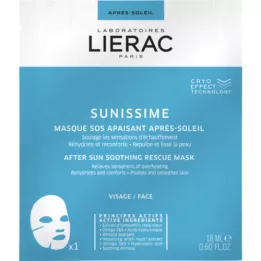 LIERAC Sunissime rauhoittuu auringon jälkeen SOS naamio, 1x18 ml