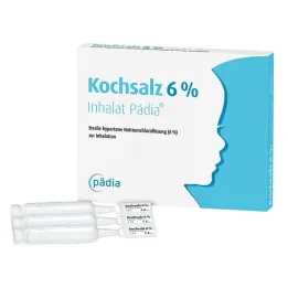 Ruokasuola 6% inhalaattori Pädia-ampullit, 20 kpl