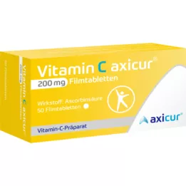 VITAMIN C AXICUR 200 mg kalvopäällystetyt tabletit, 50 kpl