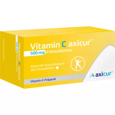 VITAMIN C AXICUR 500 mg kalvopäällystetyt tabletit, 100 kpl