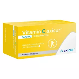 VITAMIN C AXICUR 500 mg kalvopäällysteiset tabletit, 100 kpl