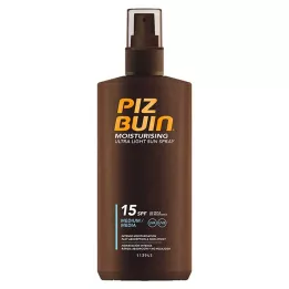PIZ Buin kosteuttava ultra kevyt auringon suihke LSF 15, 200 ml