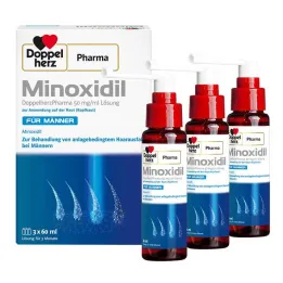 MINOXIDIL DoppelherzPharma 50 mg/ml liuos miehille, 3X60 ml