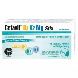 CEFAVIT D3 K2 Mg 2000 I.E. Stix-rakeet, 12 kpl