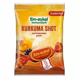 EM-EUKAL Bonbons Kurkuma Shot-täytteinen sokeriton, 75 g
