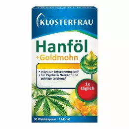 KLOSTERFRAU Hamppuöljy + kultaiset unikonsiemenkapselit, 30 kpl. Kapselit, 30 kpl