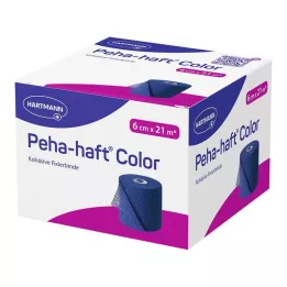 PEHA-HAFT Värillinen kiinnitysteippi lateksiton 6 cm x 21 m sininen, 1 kpl