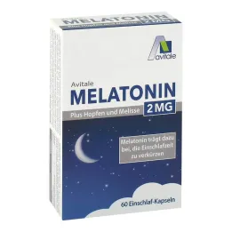 Melatoniini 2 mg plus humala ja sitruunamelissa kapselit, 60 kpl
