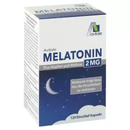 MELATONIN 2 mg plus humala- ja sitruunamelissakapselit, 120 kpl