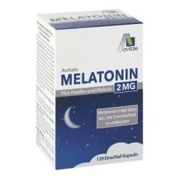 Melatoniini 2 mg plus humala ja sitruunamelissa kapselit, 120 kpl