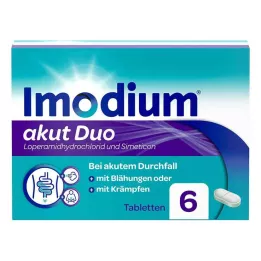 IMODIUM akut Duo 2 mg/125 mg tabletit, 6 kpl