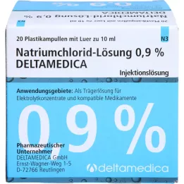 NATRIUMCHLORID-Liuos 0,9 % Deltamedica Luer Pl., 20x10 ml