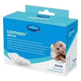 COSMOPOR silikoninen haavasidos 5x7,2 cm, 5 kpl