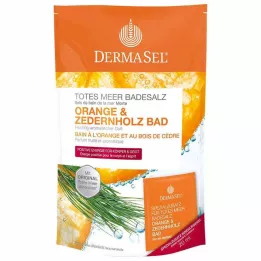 DERMASEL Kuolleenmeren kylpysuolaoranssi &amp; Cedarwood, 1 P